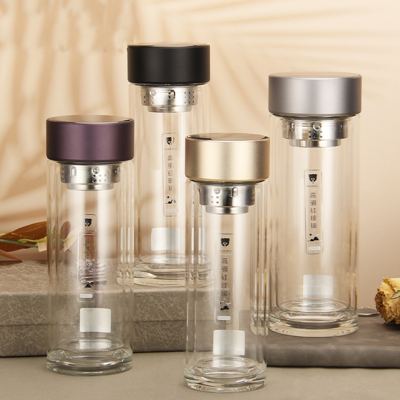 雙層水晶玻璃杯定做logo印字團購開業(yè)會議紀念禮品